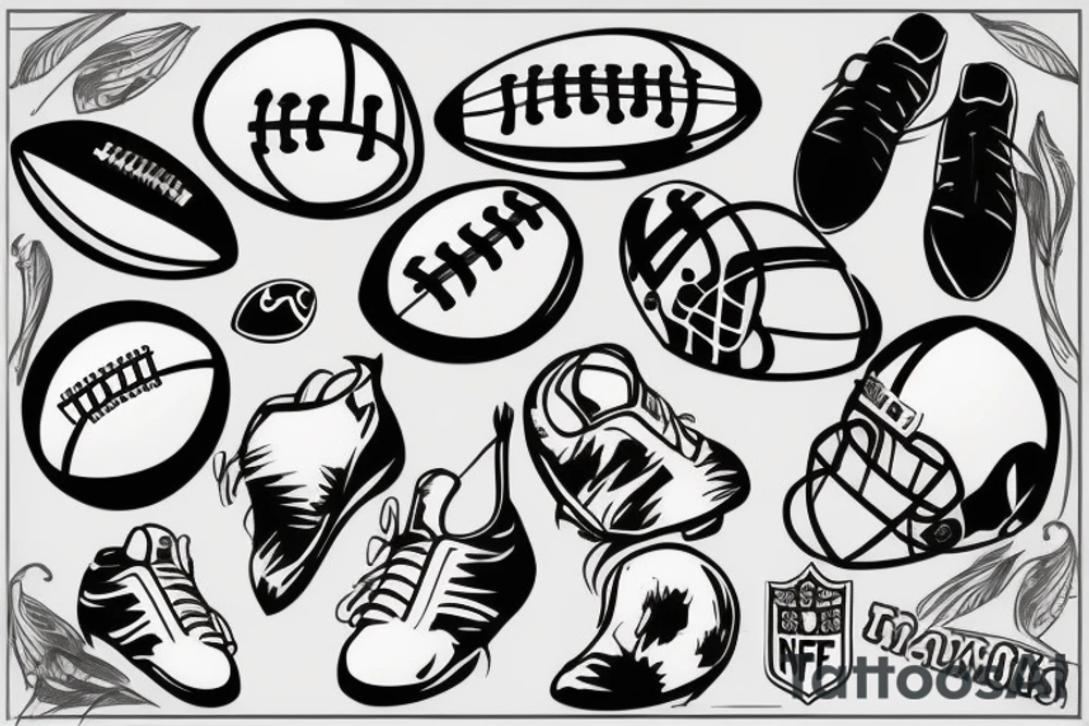football fan on the stadium tattoo idea