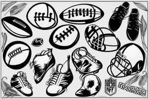 football fan on the stadium tattoo idea