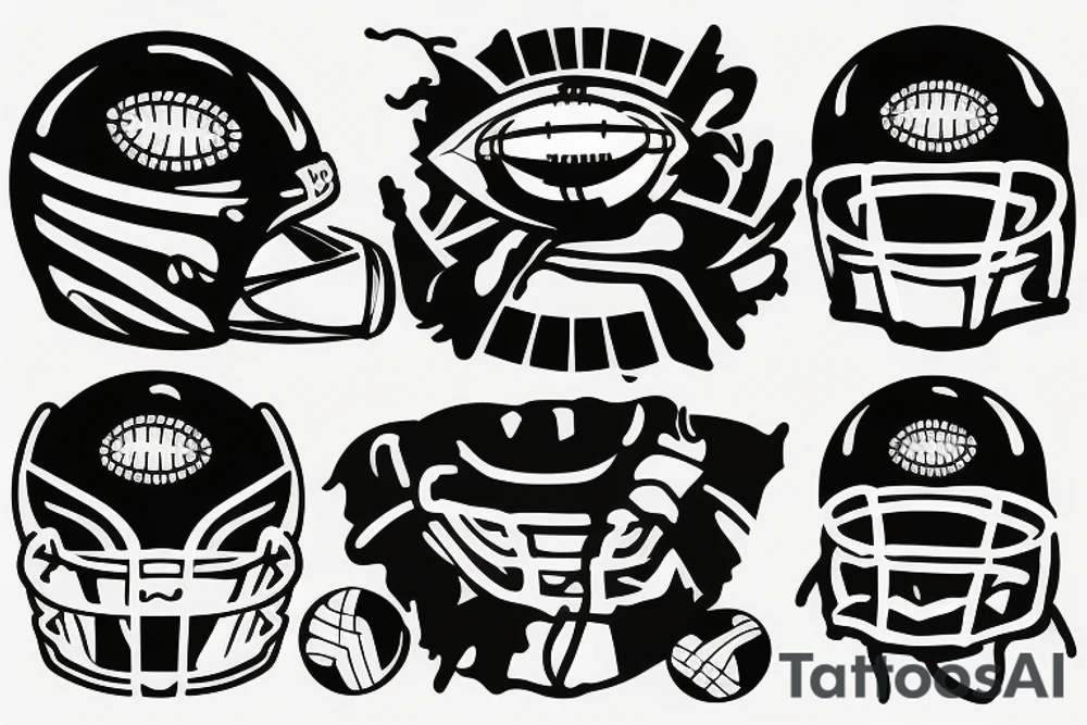 football fan on the stadium tattoo idea