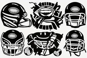 football fan on the stadium tattoo idea