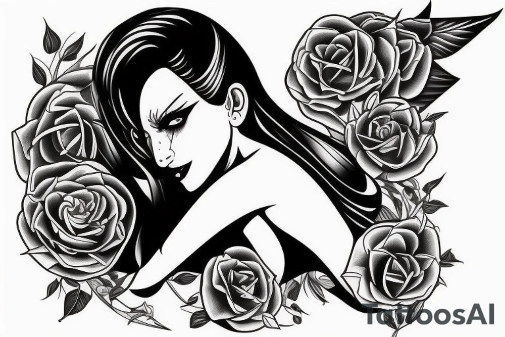 Half person, devil and angel tattoo idea