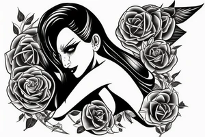 Half person, devil and angel tattoo idea