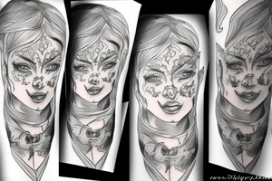 Half person, devil and angel tattoo idea