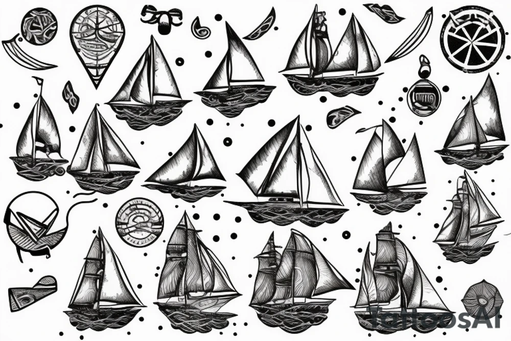 sailing tattoo idea