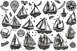 sailing tattoo idea