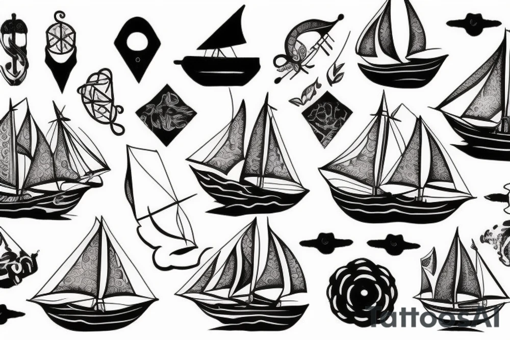sailing tattoo idea