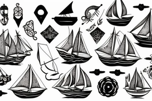 sailing tattoo idea