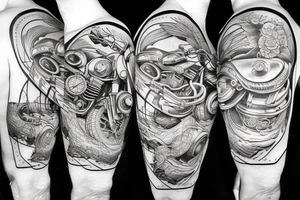 motorcycle theme tattoo idea