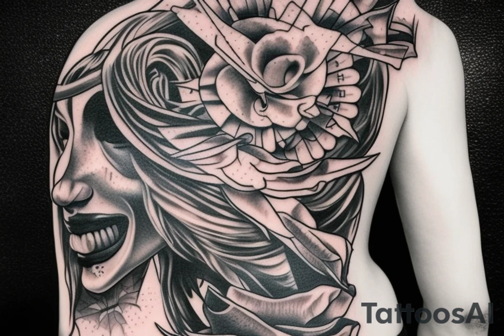 Demonic nun tattoo idea