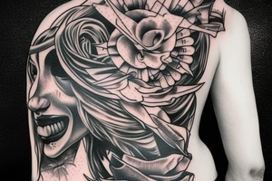Demonic nun tattoo idea