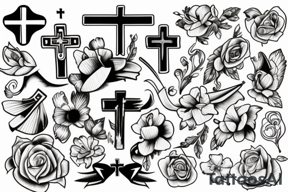 Church with upside down cross tattoo idea