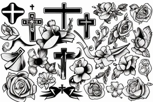 Church with upside down cross tattoo idea