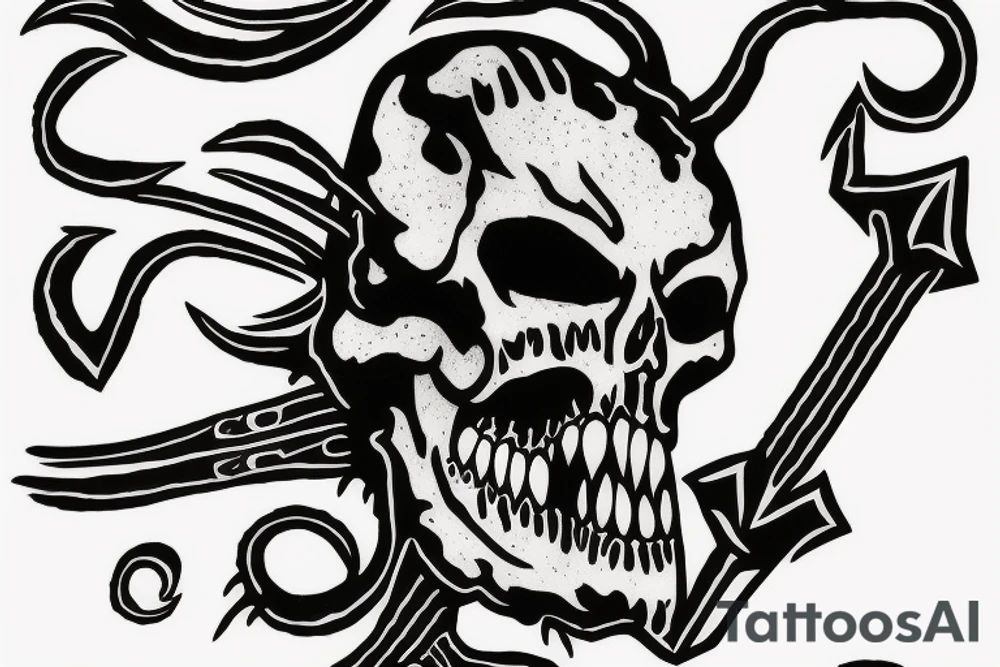 Deth skeleton with a sickle tattoo idea