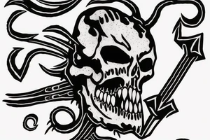 Deth skeleton with a sickle tattoo idea