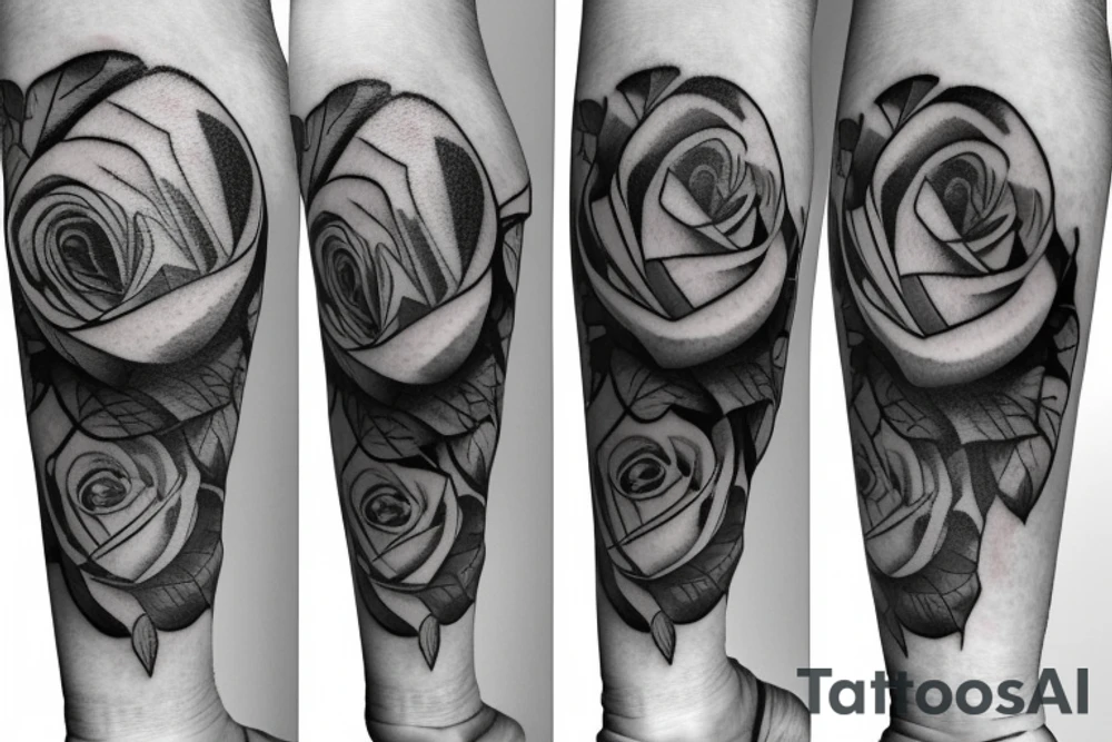 Rose clock time lapse tattoo idea