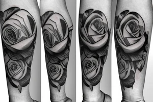 Rose clock time lapse tattoo idea