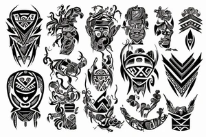Wikingowie łodzie broń tattoo idea