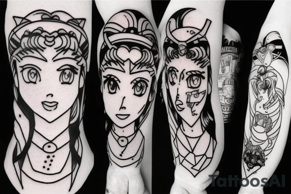 sailor moon tattoo idea