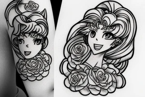 sailor moon tattoo idea