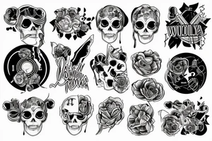 Radioaktywna okolica w tle wybuch atomowy tattoo idea