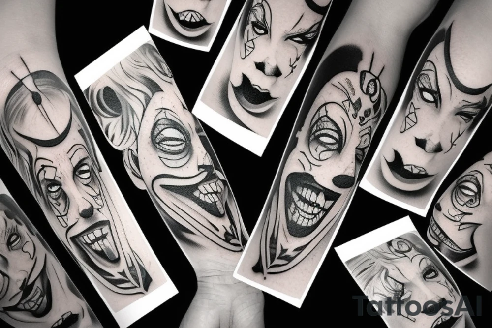 dangerous clown tattoo idea