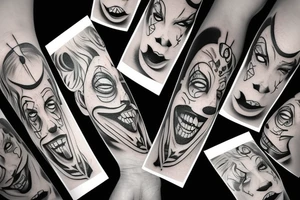 dangerous clown tattoo idea