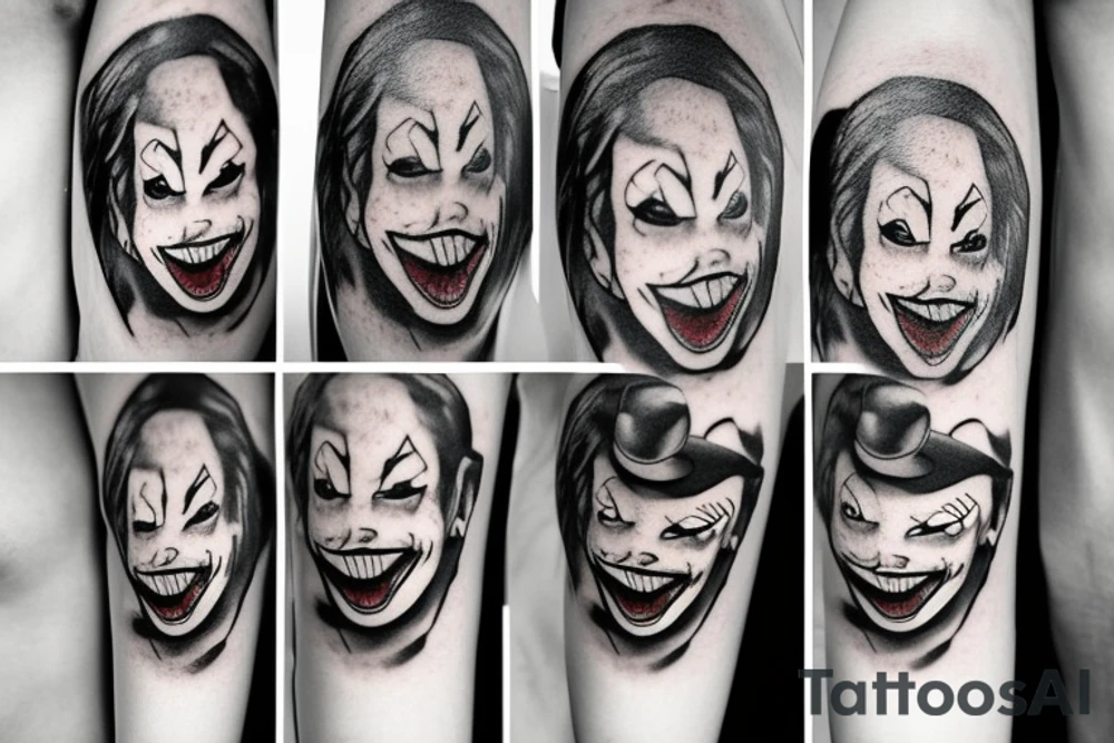 dangerous clown tattoo idea