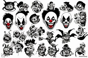 dangerous clown tattoo idea