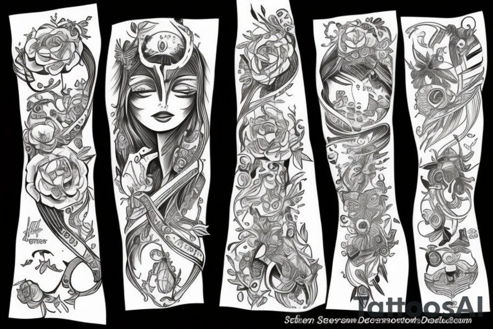 Kot z sercem tattoo idea