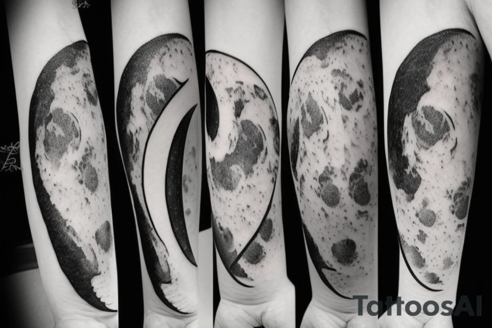 moon, word ,half-moon tattoo idea