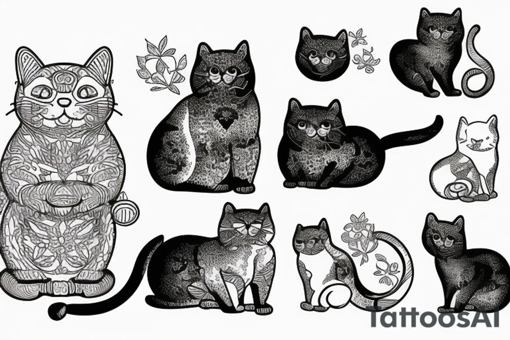 fat cat tattoo idea