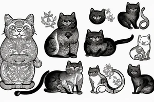 fat cat tattoo idea