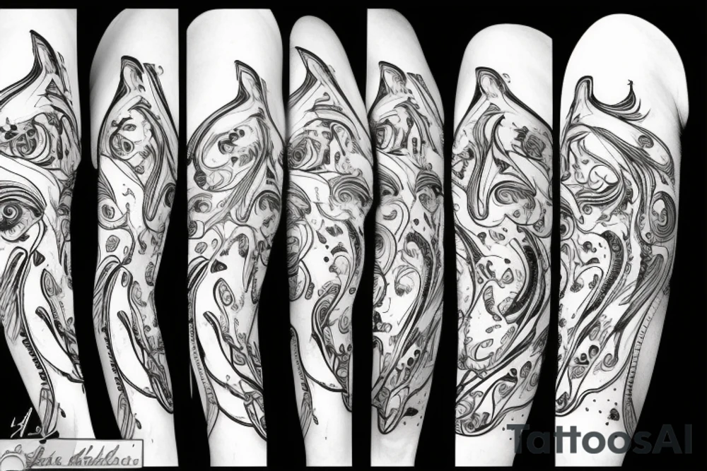 Horse eating apple tattoo idea