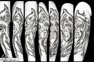Horse eating apple tattoo idea