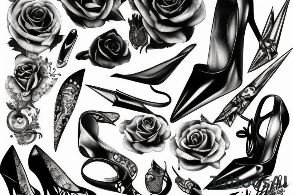 stiletto tattoo idea