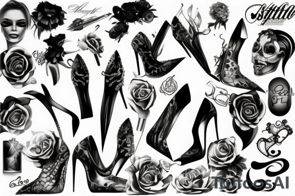 stiletto tattoo idea