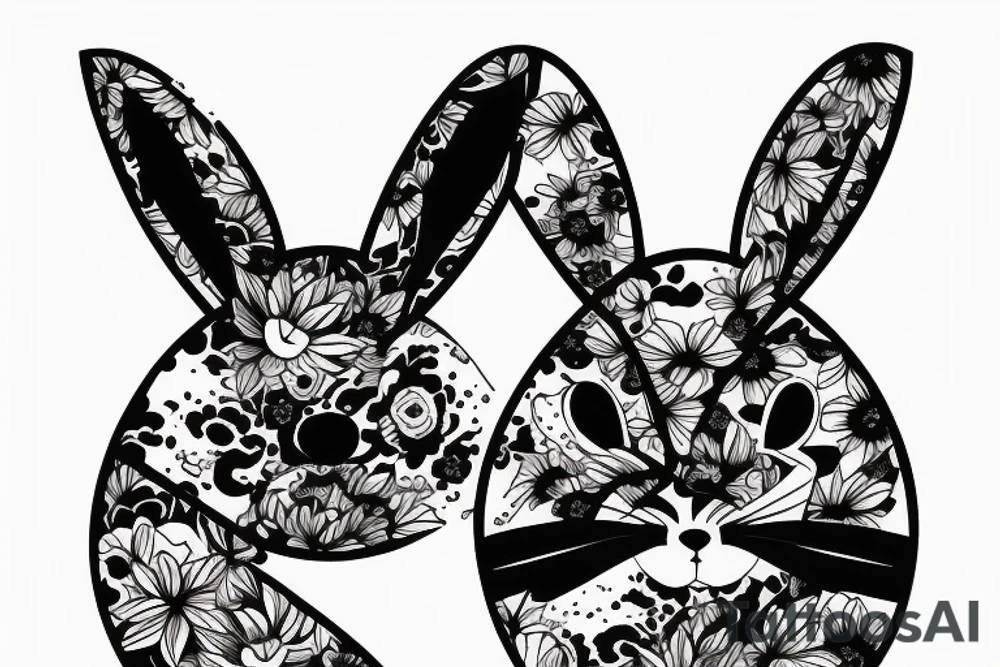 Sleeping bunny tattoo idea