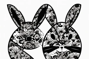 Sleeping bunny tattoo idea