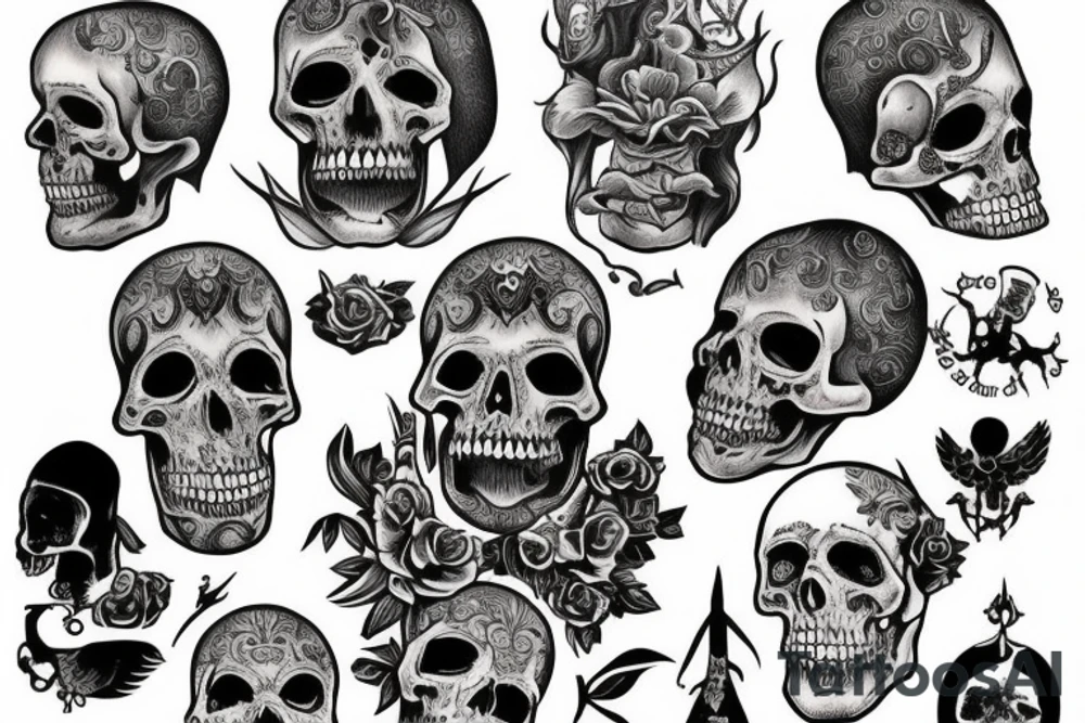 Danse macabre tattoo idea