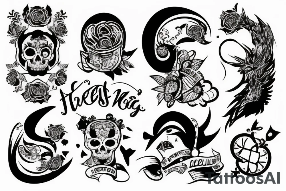 Sztylet z wężem na tle starego lasu tattoo idea