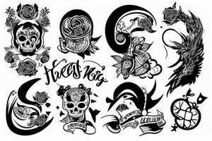 Sztylet z wężem na tle starego lasu tattoo idea
