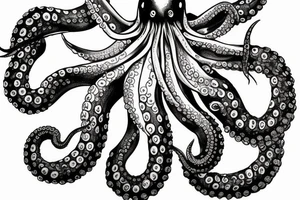 Realistic octopus, to wrap half way around a wrist tattoo idea