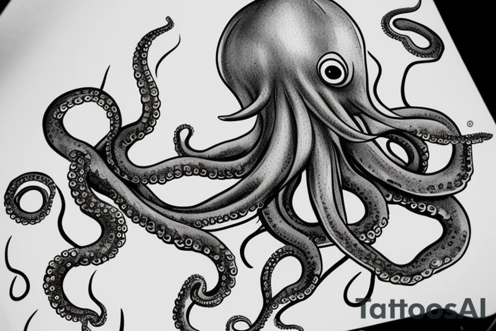 Realistic octopus, to wrap half way around a wrist tattoo idea