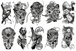 Tygrys z rodziną tattoo idea