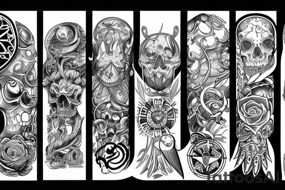 Tygrys z rodziną tattoo idea