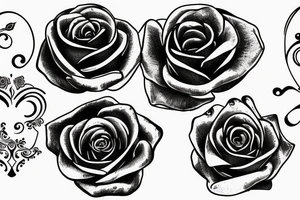 Rounded rose tattoo idea