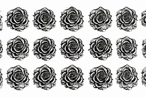 Rounded rose tattoo idea