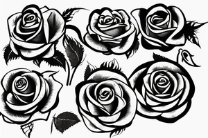 Rounded rose tattoo idea