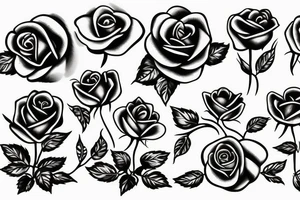 Rounded rose tattoo idea