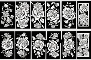 Rounded rose tattoo idea